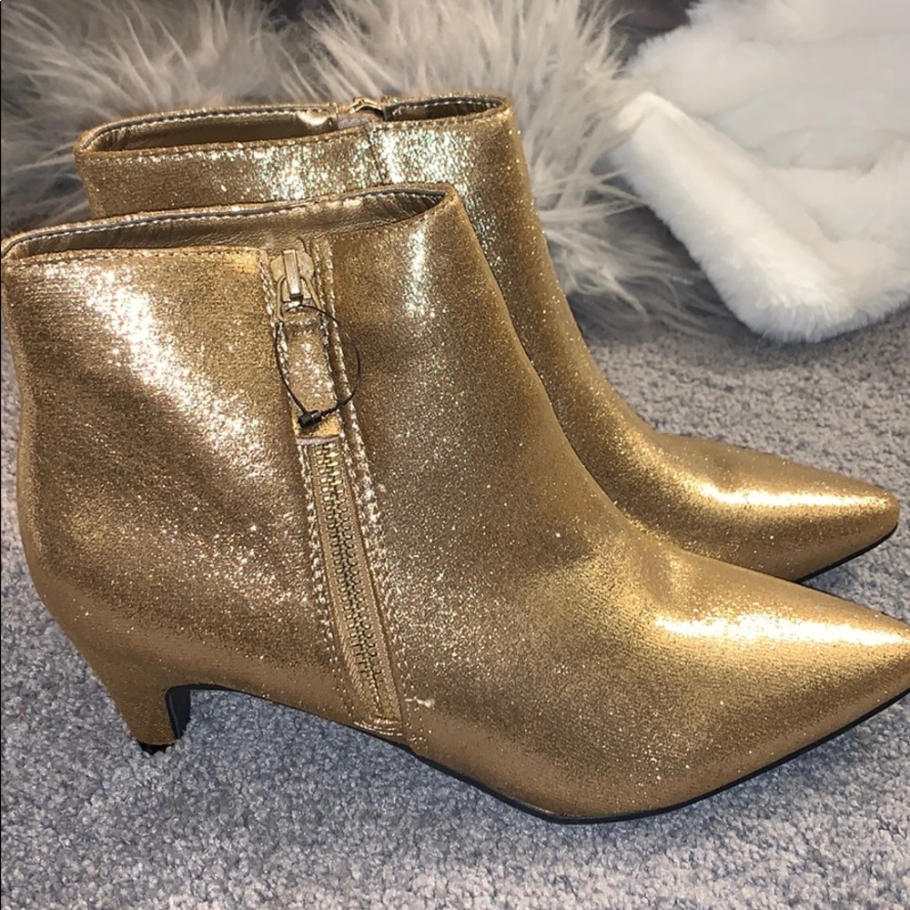 Shimmer Gold Heels